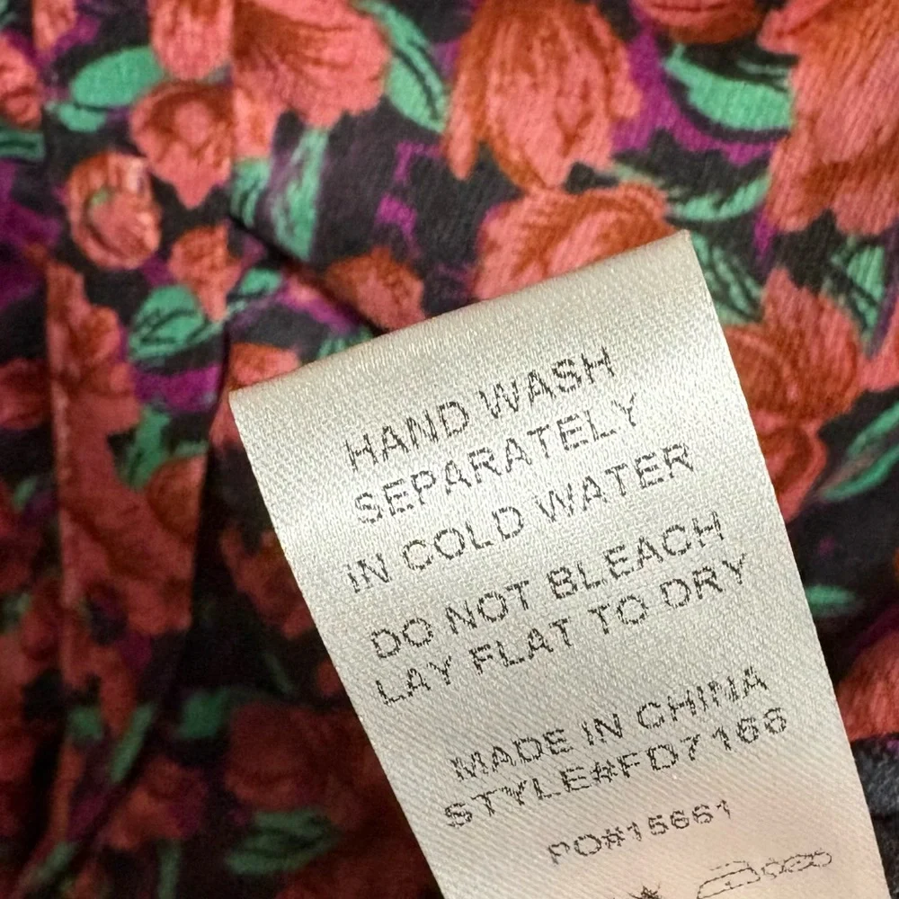 Fate Bohme Floral Button Down Ruched Dress Size Large - Picture 10 of 10
